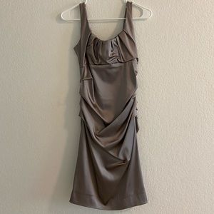 Stretch Satin Sheath Dress